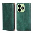 For Tecno Spark Go 2024 Gloss Oil Solid Color Magnetic Leather Phone Case(Green) - 1