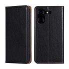 For Tecno Pova 5 Pro Gloss Oil Solid Color Magnetic Leather Phone Case(Black) - 1