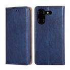 For Tecno Pova 5 Pro Gloss Oil Solid Color Magnetic Leather Phone Case(Blue) - 1