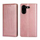 For Tecno Pova 5 Pro Gloss Oil Solid Color Magnetic Leather Phone Case(Rose Gold) - 1