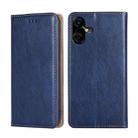 For Tecno Pova Neo 3 Gloss Oil Solid Color Magnetic Leather Phone Case(Blue) - 1