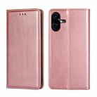 For Tecno Pova Neo 3 Gloss Oil Solid Color Magnetic Leather Phone Case(Rose Gold) - 1