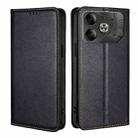 For Tecno Pova 6 5G Gloss Oil Solid Color Magnetic Leather Phone Case(Black) - 1