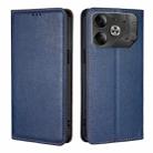 For Tecno Pova 6 5G Gloss Oil Solid Color Magnetic Leather Phone Case(Blue) - 1