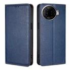 For Tecno Camon 30 Pro 5G Gloss Oil Solid Color Magnetic Leather Phone Case(Blue) - 1