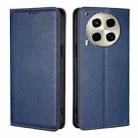 For Tecno Camon 30 Gloss Oil Solid Color Magnetic Leather Phone Case(Blue) - 1