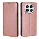 For Tecno Camon 30 Premier 5G Gloss Oil Solid Color Magnetic Leather Phone Case(Rose Gold) - 1