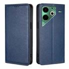 For Tecno Pova 6 Neo 4G Gloss Oil Solid Color Magnetic Leather Phone Case(Blue) - 1