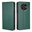 For Tecno Spark 30C 4G Gloss Oil Solid Color Magnetic Leather Phone Case(Green) - 1