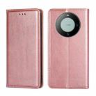 For Huawei Mate 60 Gloss Oil Solid Color Magnetic Leather Phone Case(Rose Gold) - 1