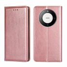 For Huawei Mate 60 Pro / Pro+ Gloss Oil Solid Color Magnetic Leather Phone Case(Rose Gold) - 1