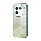 For vivo iQOO 12 Pro Gradient Glitter Powder Electroplated Phone Case(Green) - 1