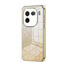 For vivo iQOO 12 Gradient Glitter Powder Electroplated Phone Case(Gold) - 1