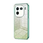 For vivo iQOO 12 Gradient Glitter Powder Electroplated Phone Case(Green) - 1