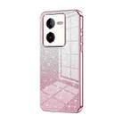 For vivo iQOO Z8 / Z8x Gradient Glitter Powder Electroplated Phone Case(Pink) - 1