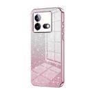 For vivo iQOO Neo8 / Neo8 Pro Gradient Glitter Powder Electroplated Phone Case(Pink) - 1