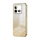 For vivo iQOO Neo8 / Neo8 Pro Gradient Glitter Powder Electroplated Phone Case(Gold) - 1