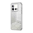 For vivo iQOO Neo8 / Neo8 Pro Gradient Glitter Powder Electroplated Phone Case(Silver) - 1