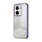 For vivo iQOO Z7x Gradient Glitter Powder Electroplated Phone Case(Purple) - 1