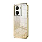 For vivo iQOO Z7x Gradient Glitter Powder Electroplated Phone Case(Gold) - 1