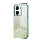 For vivo iQOO Z7x Gradient Glitter Powder Electroplated Phone Case(Green) - 1