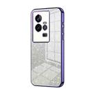 For vivo iQOO 11 Gradient Glitter Powder Electroplated Phone Case(Purple) - 1