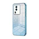 For vivo iQOO Neo7 Gradient Glitter Powder Electroplated Phone Case(Blue) - 1