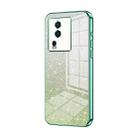 For vivo iQOO Neo7 Gradient Glitter Powder Electroplated Phone Case(Green) - 1