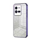 For vivo iQOO 10 Pro Gradient Glitter Powder Electroplated Phone Case(Purple) - 1