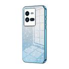 For vivo iQOO 10 Pro Gradient Glitter Powder Electroplated Phone Case(Blue) - 1