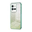 For vivo iQOO 10 Pro Gradient Glitter Powder Electroplated Phone Case(Green) - 1