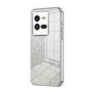 For vivo iQOO 10 Pro Gradient Glitter Powder Electroplated Phone Case(Silver) - 1