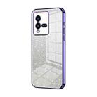 For vivo iQOO 10 Gradient Glitter Powder Electroplated Phone Case(Purple) - 1