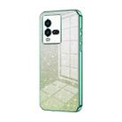 For vivo iQOO 10 Gradient Glitter Powder Electroplated Phone Case(Green) - 1