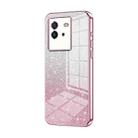 For vivo iQOO Neo6 Gradient Glitter Powder Electroplated Phone Case(Pink) - 1