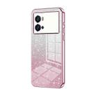 For vivo iQOO 9 Pro Gradient Glitter Powder Electroplated Phone Case(Pink) - 1