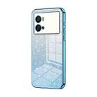 For vivo iQOO 9 Pro Gradient Glitter Powder Electroplated Phone Case(Blue) - 1