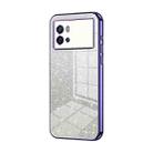 For vivo iQOO 9 Gradient Glitter Powder Electroplated Phone Case(Purple) - 1