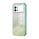 For vivo iQOO 9 Gradient Glitter Powder Electroplated Phone Case(Green) - 1