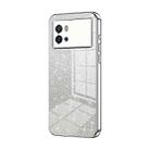 For vivo iQOO 9 Gradient Glitter Powder Electroplated Phone Case(Silver) - 1