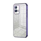 For vivo iQOO U5 Gradient Glitter Powder Electroplated Phone Case(Purple) - 1