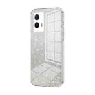 For vivo iQOO U5 Gradient Glitter Powder Electroplated Phone Case(Transparent) - 1