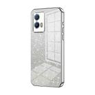 For vivo iQOO U5 Gradient Glitter Powder Electroplated Phone Case(Silver) - 1