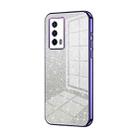 For vivo iQOO Z5 Gradient Glitter Powder Electroplated Phone Case(Purple) - 1