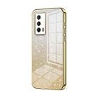 For vivo iQOO Z5 Gradient Glitter Powder Electroplated Phone Case(Gold) - 1