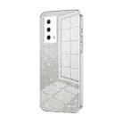 For vivo iQOO Z5 Gradient Glitter Powder Electroplated Phone Case(Transparent) - 1