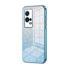 For vivo iQOO 8 Pro Gradient Glitter Powder Electroplated Phone Case(Blue) - 1