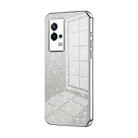 For vivo iQOO 8 Gradient Glitter Powder Electroplated Phone Case(Silver) - 1