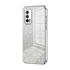 For vivo iQOO Neo5 / iQOO 7 India Gradient Glitter Powder Electroplated Phone Case(Silver) - 1