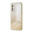 For vivo iQOO Neo3 5G / Z1 / Neo5 Lite Gradient Glitter Powder Electroplated Phone Case(Gold) - 1